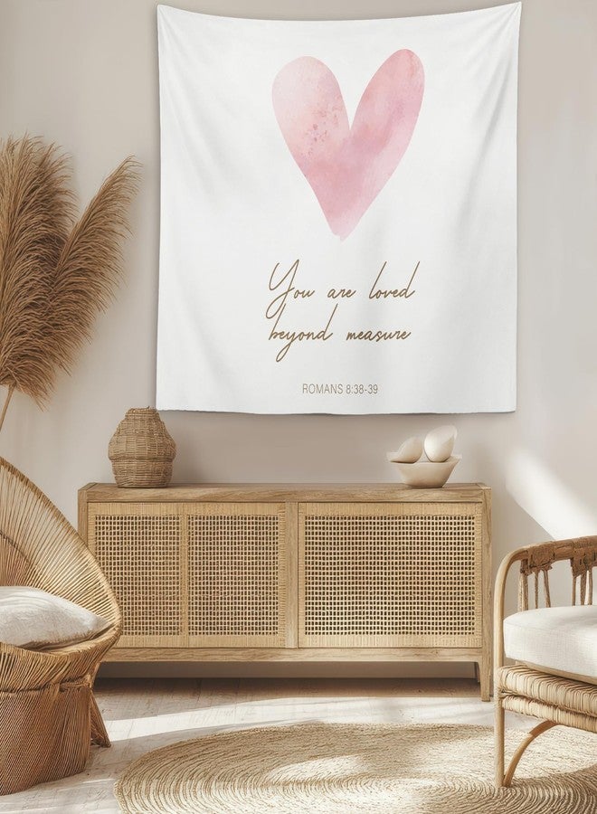 OXW Christian Bible Verse Tapestry Wall Hanging, Christian Scripture Wall Art Decor, Bible Verses Wall Decor for Prayer Room Church Bedroom, You Are Loved Beyond Measure, 50×60 inches - Image 3